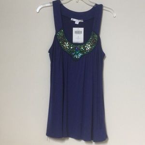 NWT  Boston Proper medium Navy top